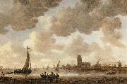 Jan van Goyen The Meuse at Dordrecht with the Grote Kerk. oil on canvas